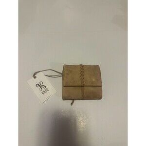 NWT Hobo Keen Mini Trifold Wallet In Gold Cashmere Geniune Leather